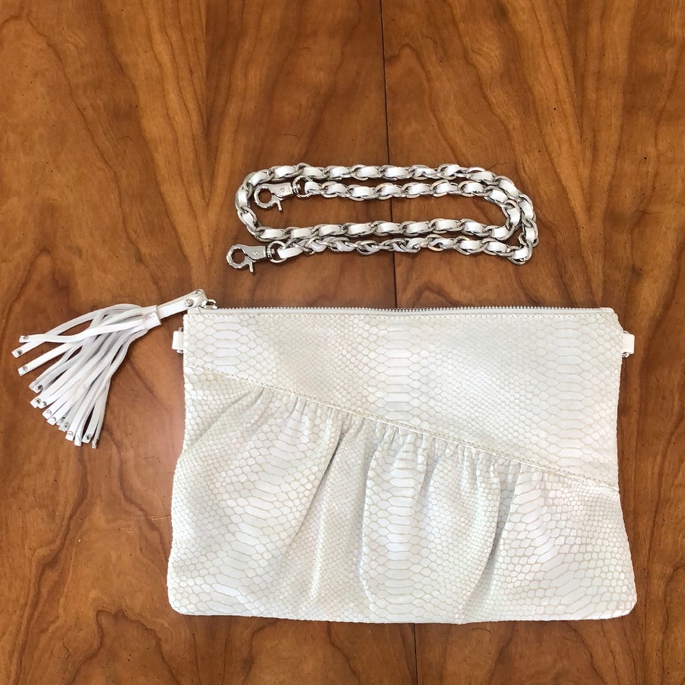 Chez White Leather Purse